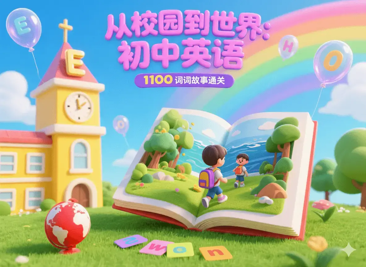 从校园到世界：初中英语1100词故事通关